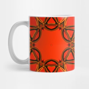 Cartoon Mandala Flower Orange Mug